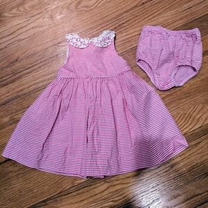 Ralph Lauren Pink Seersucker Dress 6M
